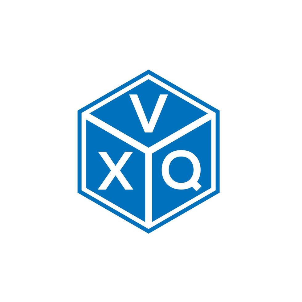 diseño de logotipo de letra vxq sobre fondo negro. vxq concepto creativo del logotipo de la letra de las iniciales. diseño de letras vxq. vector