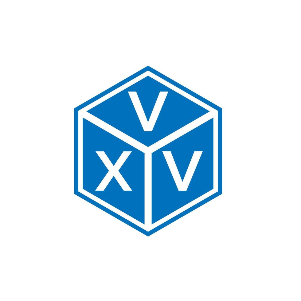 diseño del logotipo de la letra vxv sobre fondo negro. concepto de logotipo de letra de iniciales creativas vxv. diseño de letras vxv. vector