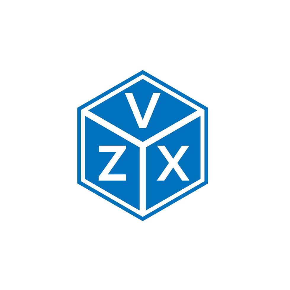 diseño de logotipo de letra vzx sobre fondo negro. Concepto de logotipo de letra de iniciales creativas vzx. diseño de letras vzx. vector