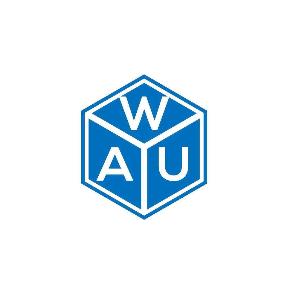 diseño del logotipo de la letra wau sobre fondo negro. concepto de logotipo de letra de iniciales creativas de wau. diseño de letras wau. vector