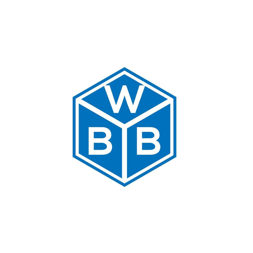 diseño de logotipo de letra wbb sobre fondo negro. concepto de logotipo de letra de iniciales creativas de wbb. diseño de letras wbb. vector