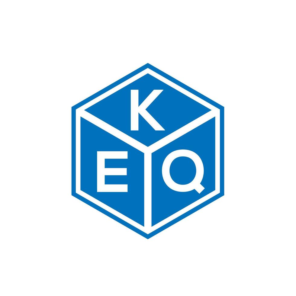 KEQ letter logo design on black background. KEQ creative initials letter logo concept. KEQ letter design. vector