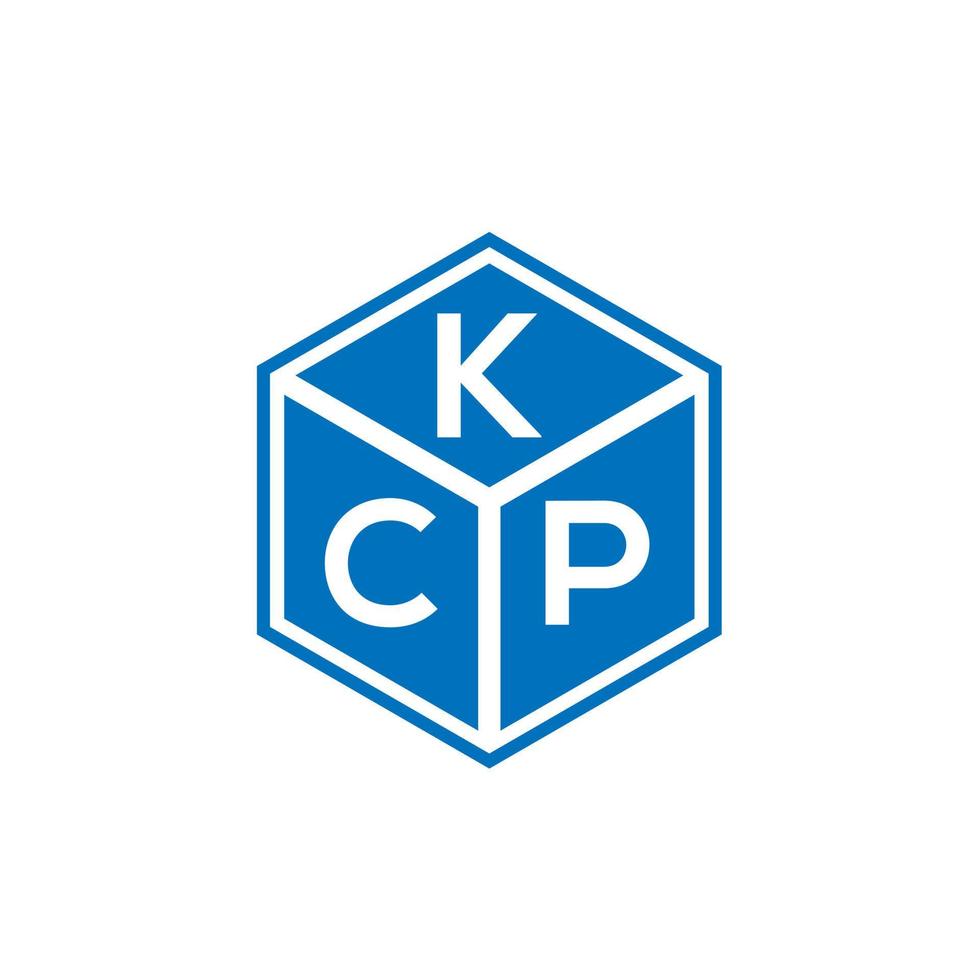diseño de logotipo de letra kcp sobre fondo negro. concepto de logotipo de letra de iniciales creativas kcp. diseño de letras kcp. vector