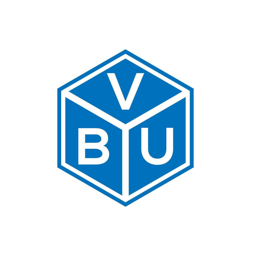 diseño de logotipo de letra vbu sobre fondo negro. vbu concepto creativo del logotipo de la letra de las iniciales. diseño de letras vbu. vector