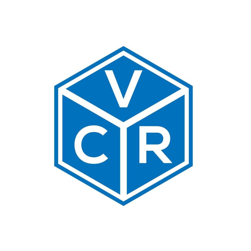 diseño de logotipo de letra vcr sobre fondo negro. concepto de logotipo de letra de iniciales creativas vcr. diseño de letras vcr. vector