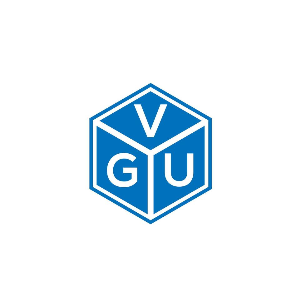 diseño de logotipo de letra vgu sobre fondo negro. concepto de logotipo de letra de iniciales creativas vgu. diseño de letras vgu. vector