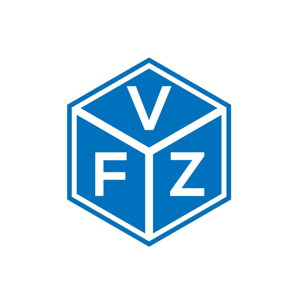 VFZ letter logo design on black background. VFZ creative initials letter logo concept. VFZ letter design. vector