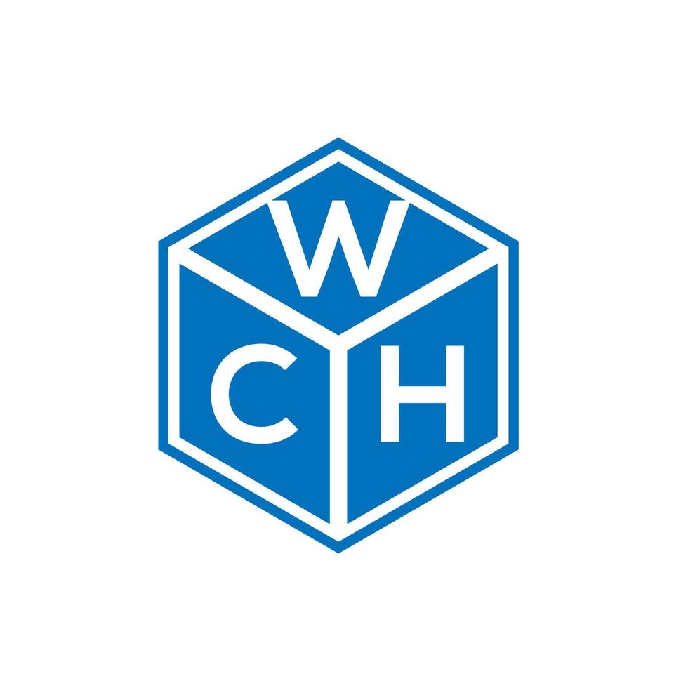 WCH letter logo design on black background. WCH creative initials letter logo concept. WCH letter design. vector