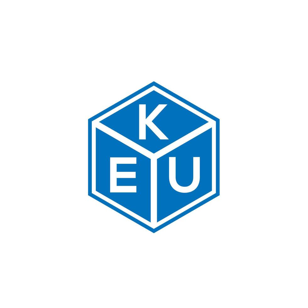 diseño del logotipo de la letra keu sobre fondo negro. concepto de logotipo de letra de iniciales creativas keu. diseño de letras keu. vector