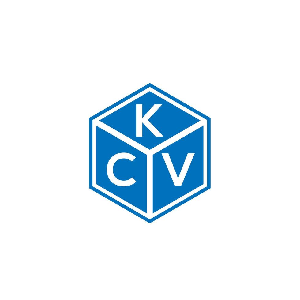 diseño de logotipo de letra kcv sobre fondo negro. concepto de logotipo de letra de iniciales creativas kcv. diseño de letras kcv. vector