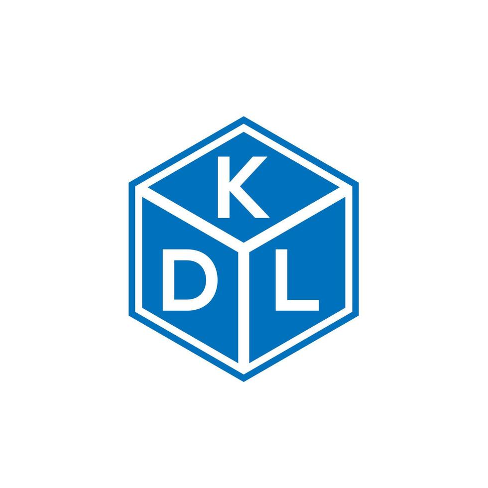 diseño de logotipo de letra kdl sobre fondo negro. concepto de logotipo de letra de iniciales creativas kdl. diseño de letras kdl. vector