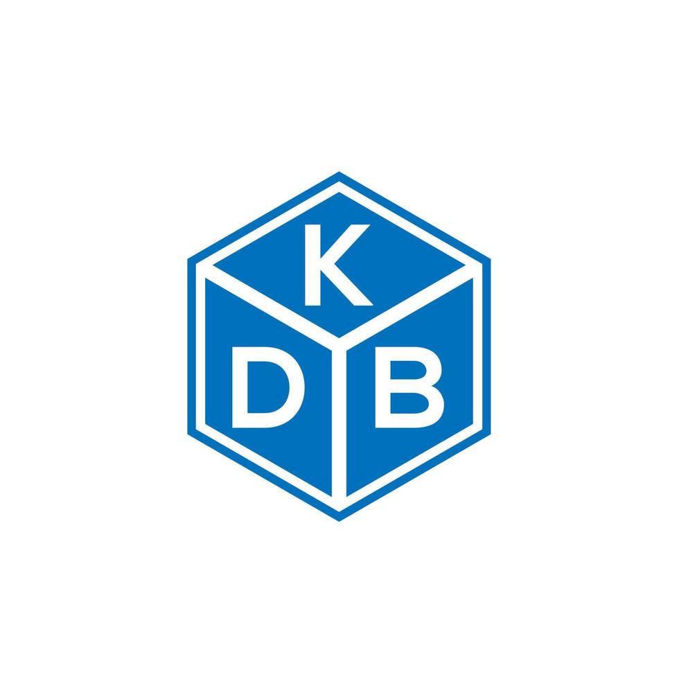 diseño de logotipo de letra kdb sobre fondo negro. concepto de logotipo de letra de iniciales creativas kdb. diseño de letras kdb. vector