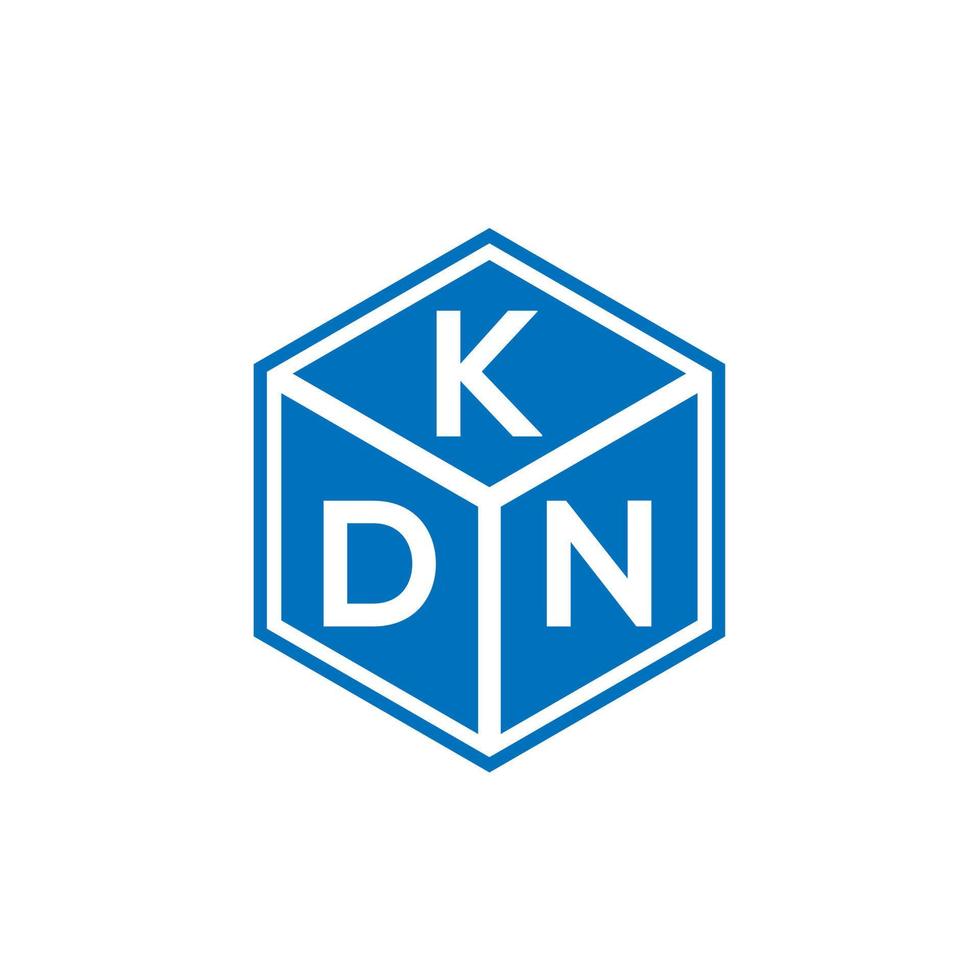 diseño de logotipo de letra kdn sobre fondo negro. concepto de logotipo de letra de iniciales creativas kdn. diseño de letras kdn. vector