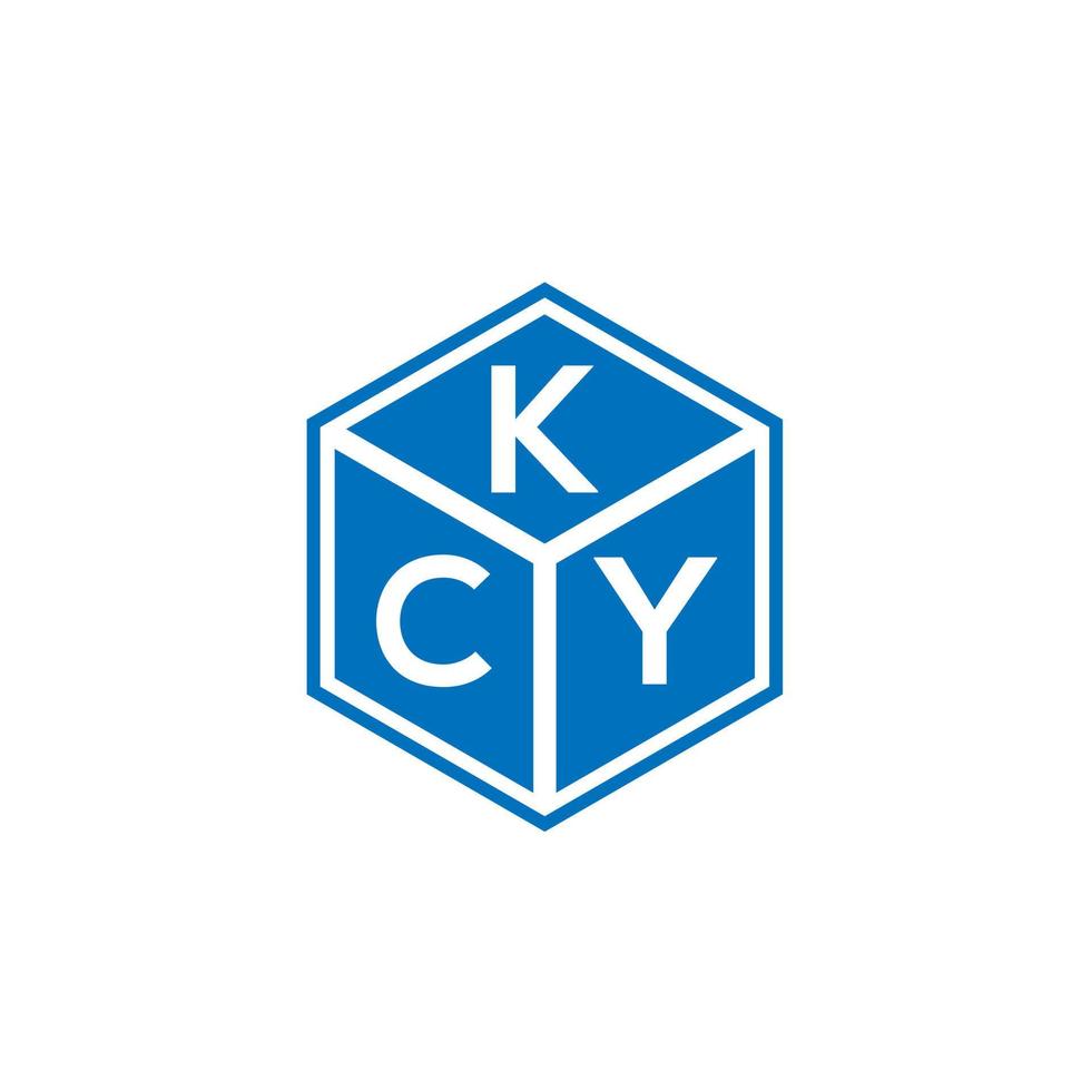 diseño del logotipo de la letra kcy sobre fondo negro. concepto de logotipo de letra de iniciales creativas kcy. diseño de letras kcy. vector
