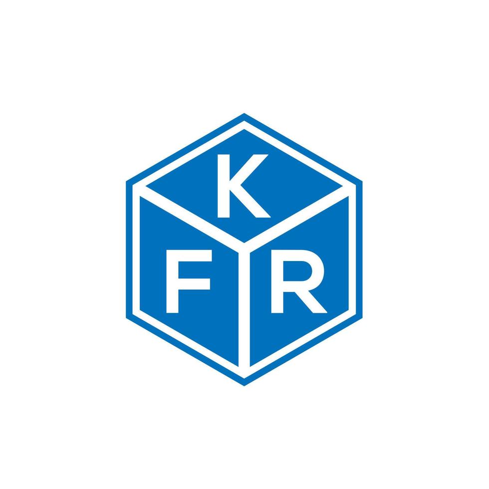 diseño del logotipo de la letra kfr sobre fondo negro. concepto de logotipo de letra de iniciales creativas kfr. diseño de letras kfr. vector