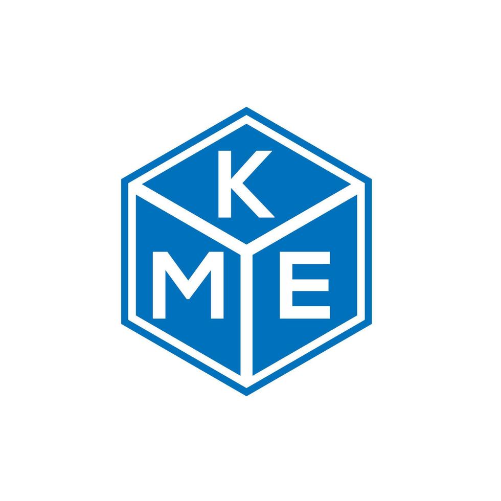 KME letter logo design on black background. KME creative initials letter logo concept. KME letter design. vector