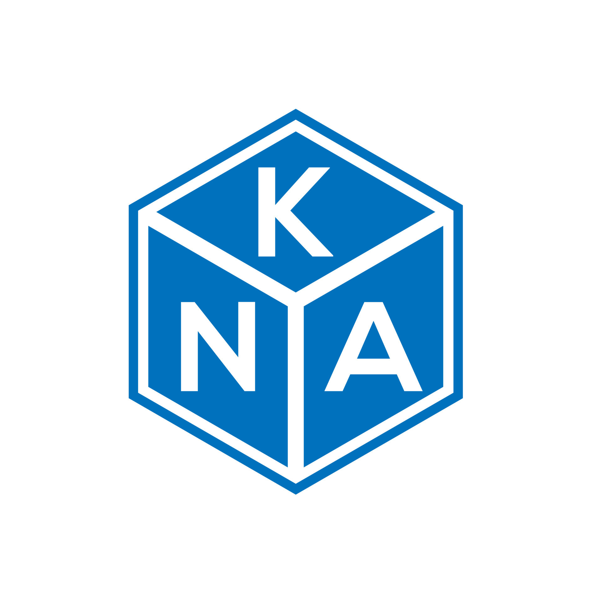 diseño del logotipo de la letra kna sobre fondo negro. concepto de ...