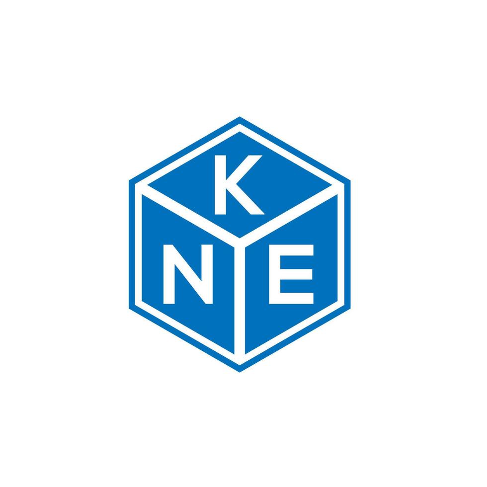 diseño de logotipo de letra kne sobre fondo negro. concepto de logotipo de letra de iniciales creativas kne. diseño de letras kne. vector
