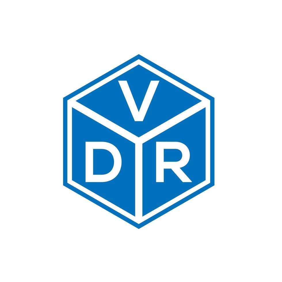 VDR letter logo design on black background. VDR creative initials letter logo concept. VDR letter design. vector