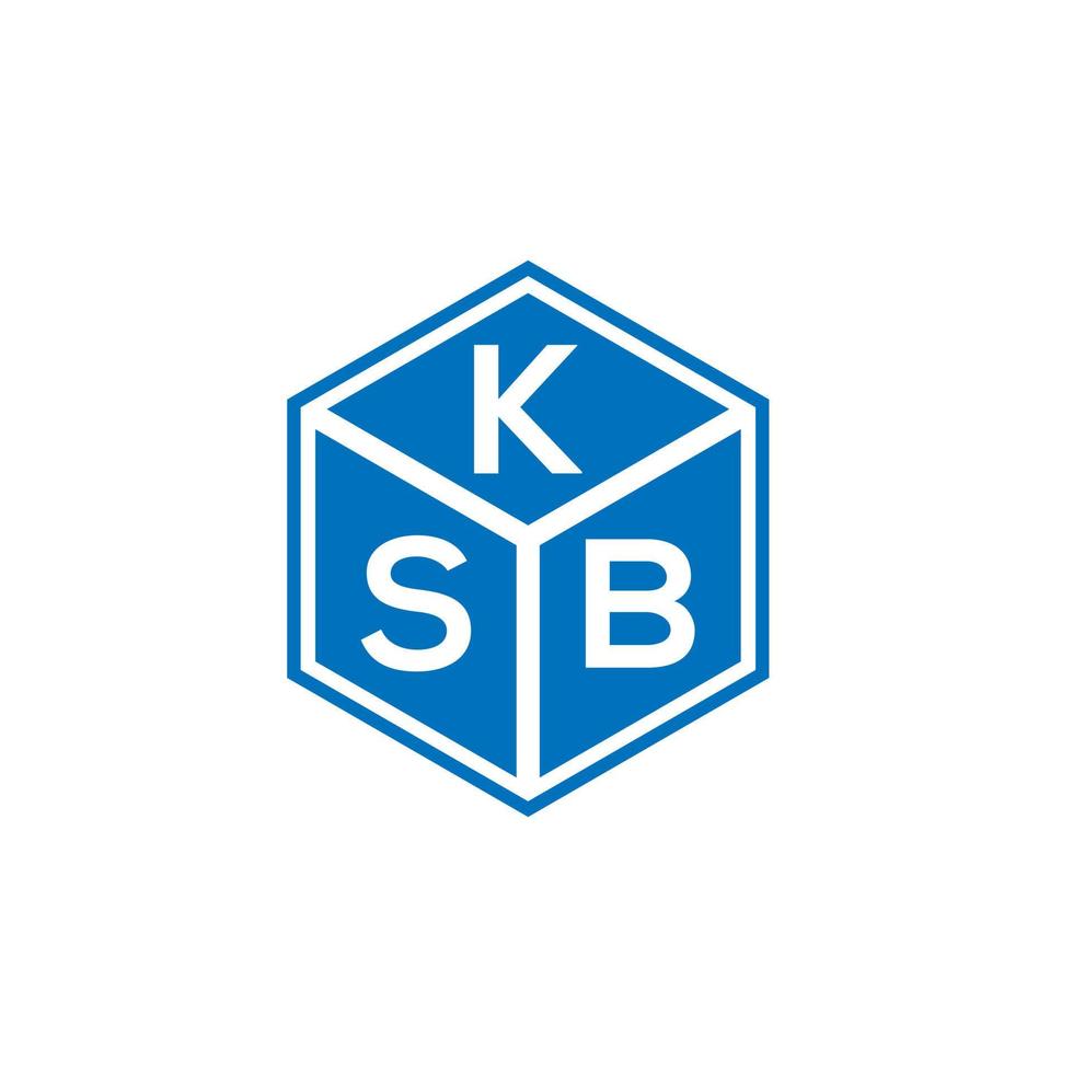 diseño del logotipo de la letra ksb sobre fondo negro. concepto de logotipo de letra de iniciales creativas ksb. diseño de letras ksb. vector