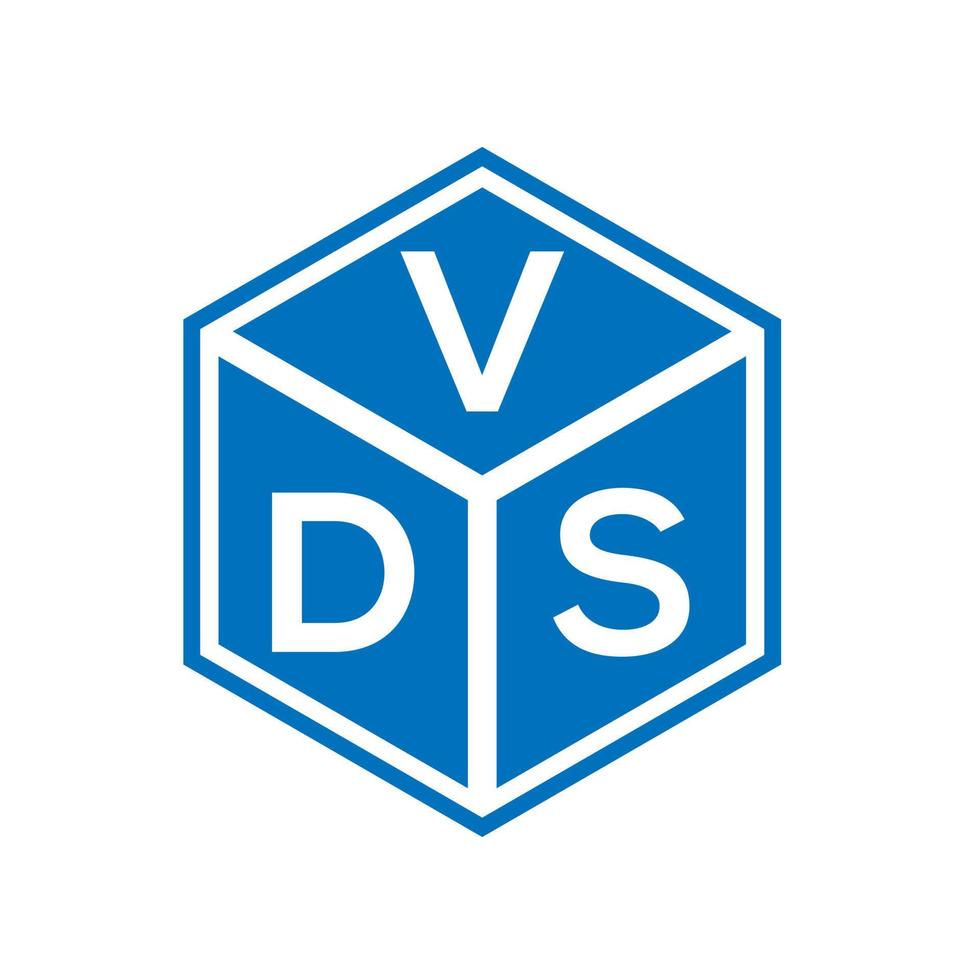 diseño de logotipo de letra vds sobre fondo negro. concepto de logotipo de letra de iniciales creativas vds. diseño de letras vds. vector