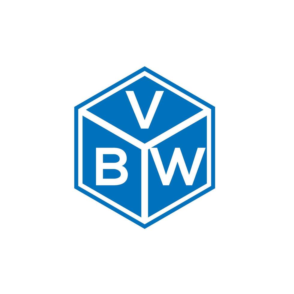 diseño de logotipo de letra vbw sobre fondo negro. Concepto de logotipo de letra de iniciales creativas vbw. diseño de letras vbw. vector