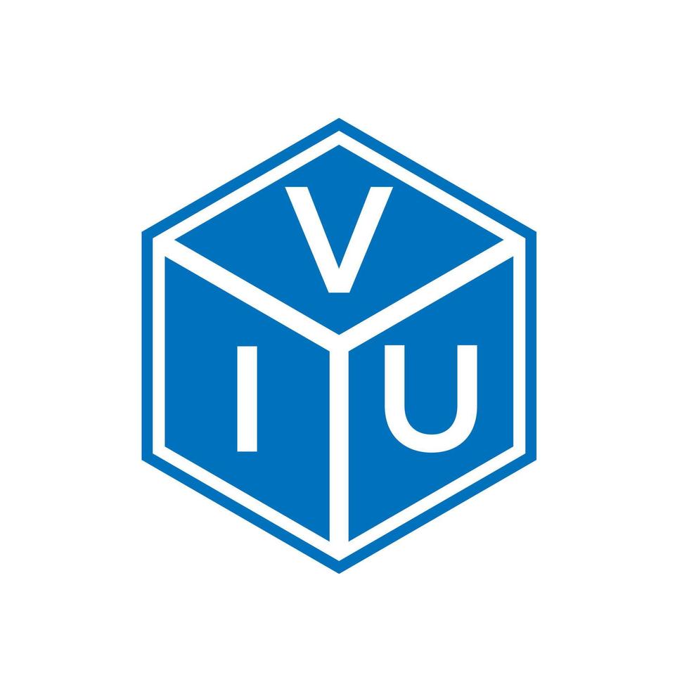 diseño del logotipo de la letra viu sobre fondo negro. concepto de logotipo de letra de iniciales creativas viu. diseño de letras viu. vector