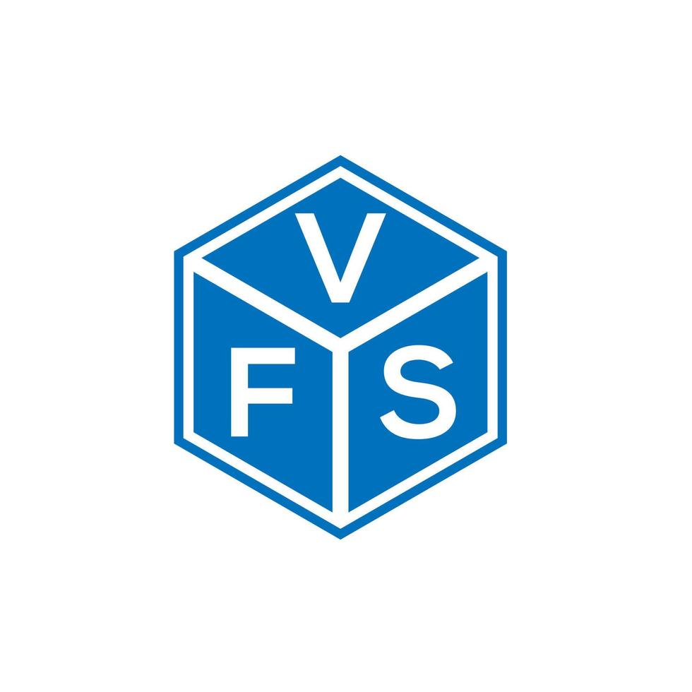 diseño de logotipo de letra vfs sobre fondo negro. Concepto de logotipo de letra de iniciales creativas vfs. diseño de letras vfs. vector