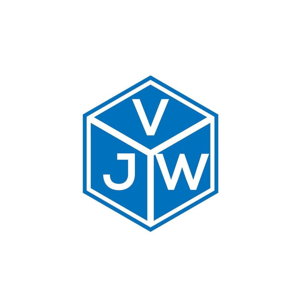 diseño de logotipo de letra vjw sobre fondo negro. concepto de logotipo de letra de iniciales creativas vjw. diseño de letras vjw. vector
