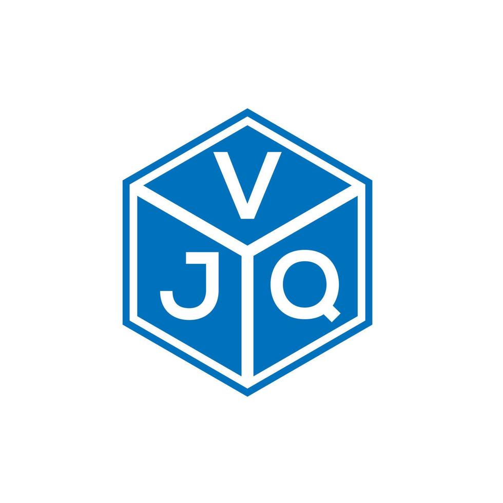 diseño de logotipo de letra vjq sobre fondo negro. concepto de logotipo de letra de iniciales creativas vjq. diseño de letras vjq. vector
