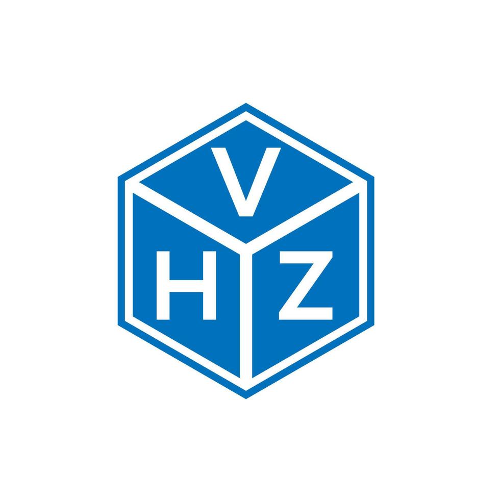 diseño de logotipo de letra vhz sobre fondo negro. concepto de logotipo de letra de iniciales creativas vhz. diseño de letras vhz. vector