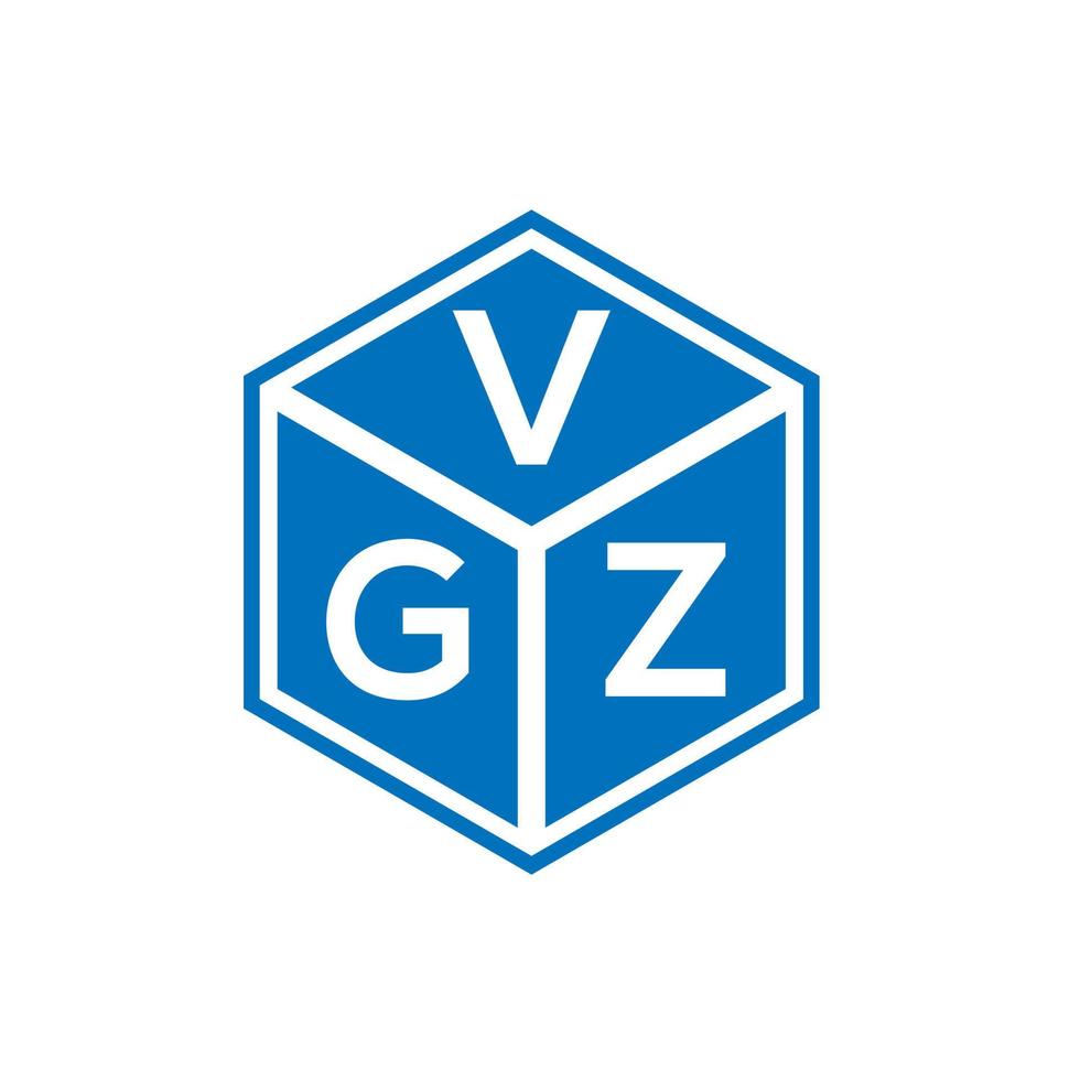 diseño de logotipo de letra vgz sobre fondo negro. concepto de logotipo de letra de iniciales creativas vgz. diseño de letras vgz. vector