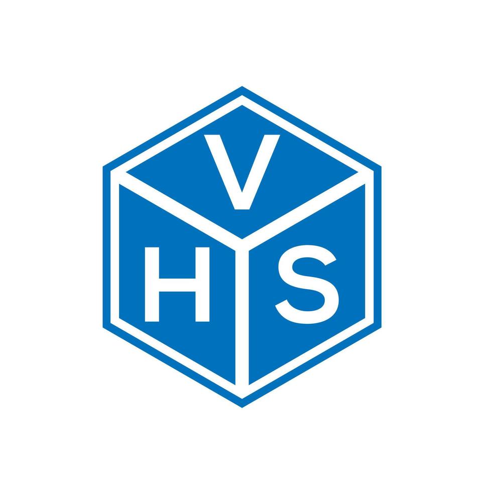 diseño de logotipo de letra vhs sobre fondo negro. concepto de logotipo de letra de iniciales creativas vhs. diseño de letras vhs. vector