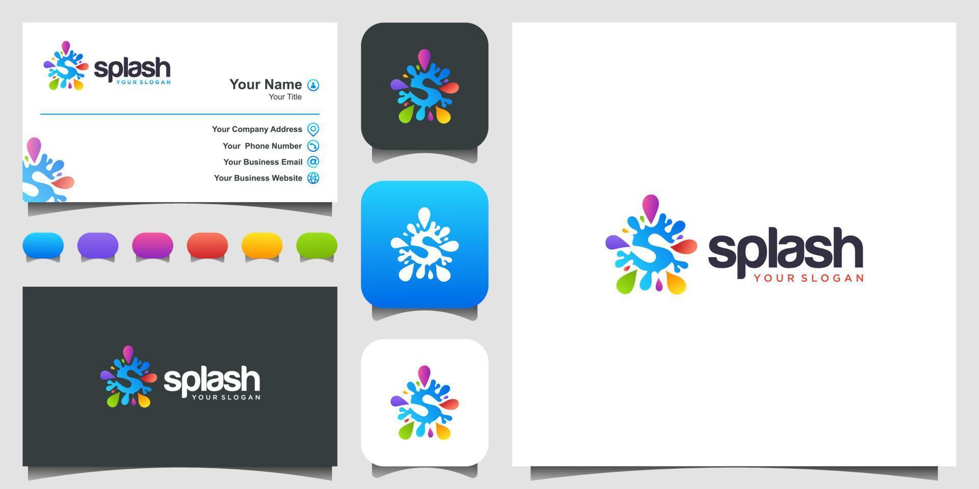 icon and business card vector