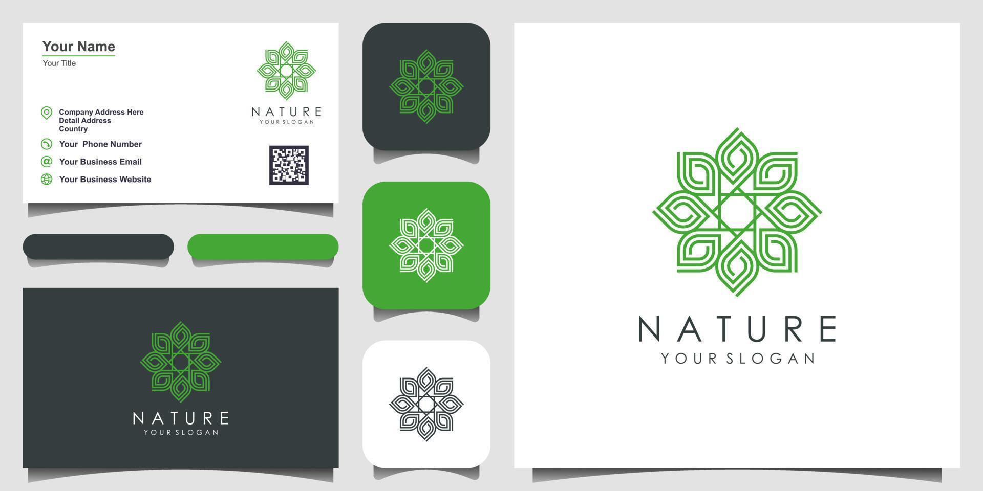 Minimalist elegant floral rose logo design with  line art style. logos can be used for beauty, Cosmetics, yoga and spa. logo design and business card vector