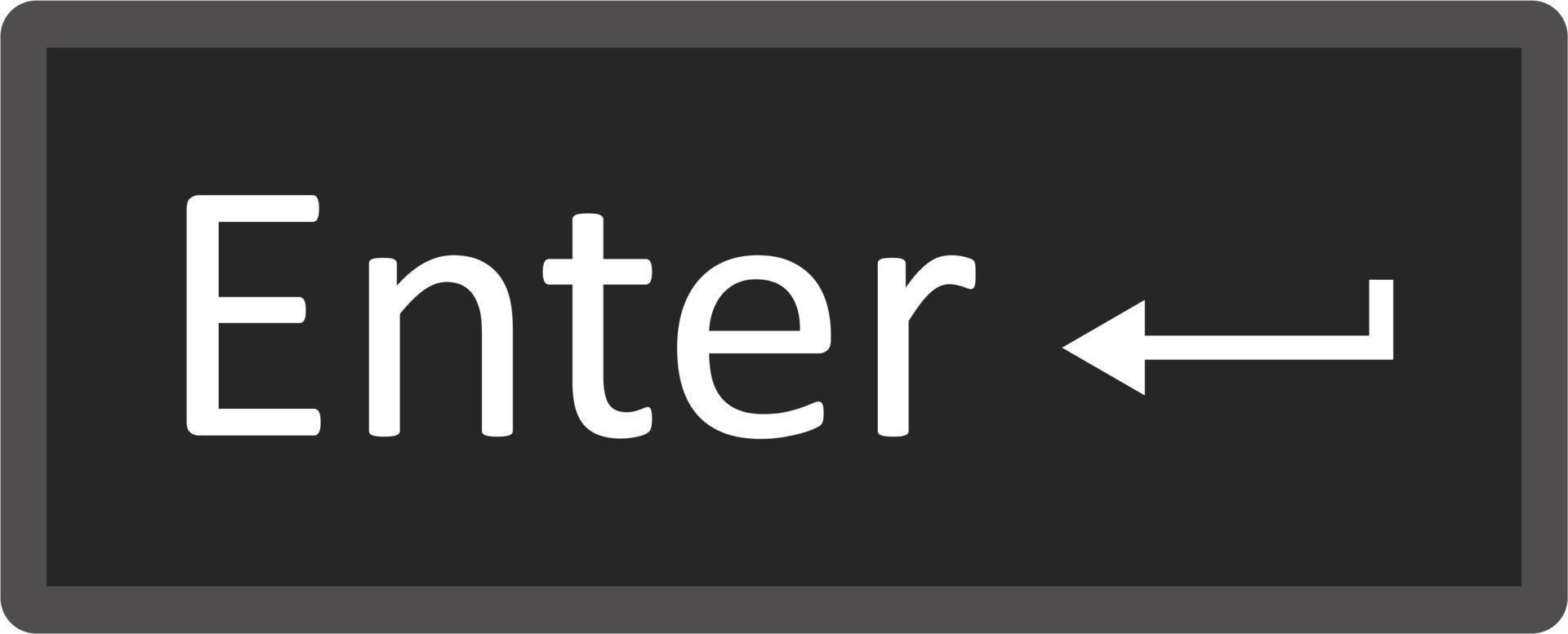 Enter computer key button on white background. flat style. ENTER button symbol. enter key sign. vector