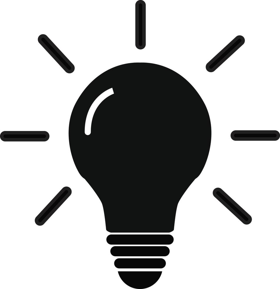 light bulb icon. Light bulb lamp icon. lamp symbol. idea sign. vector