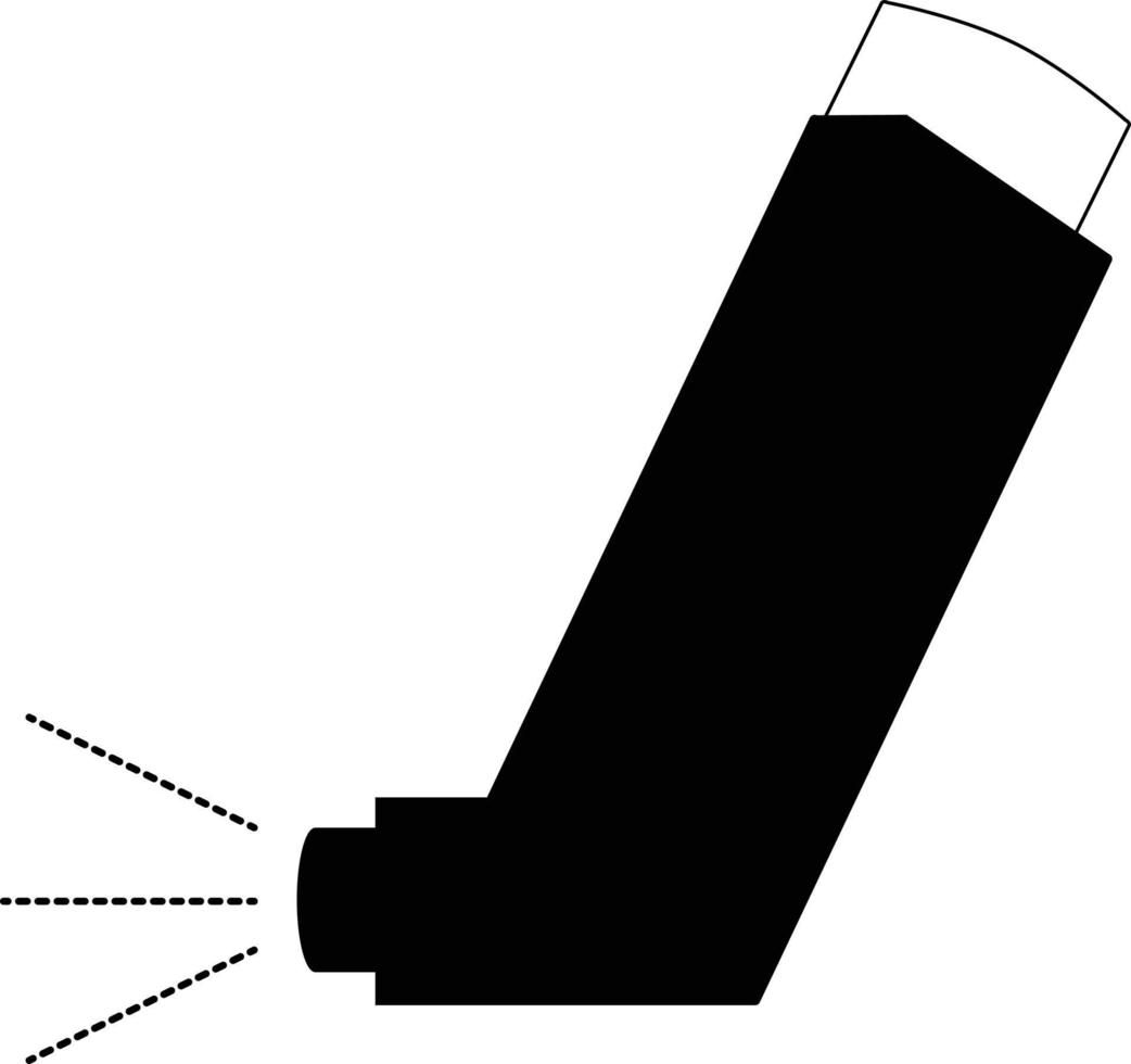 icono del inhalador manual sobre fondo blanco. estilo plano símbolo del inhalador manual. vector