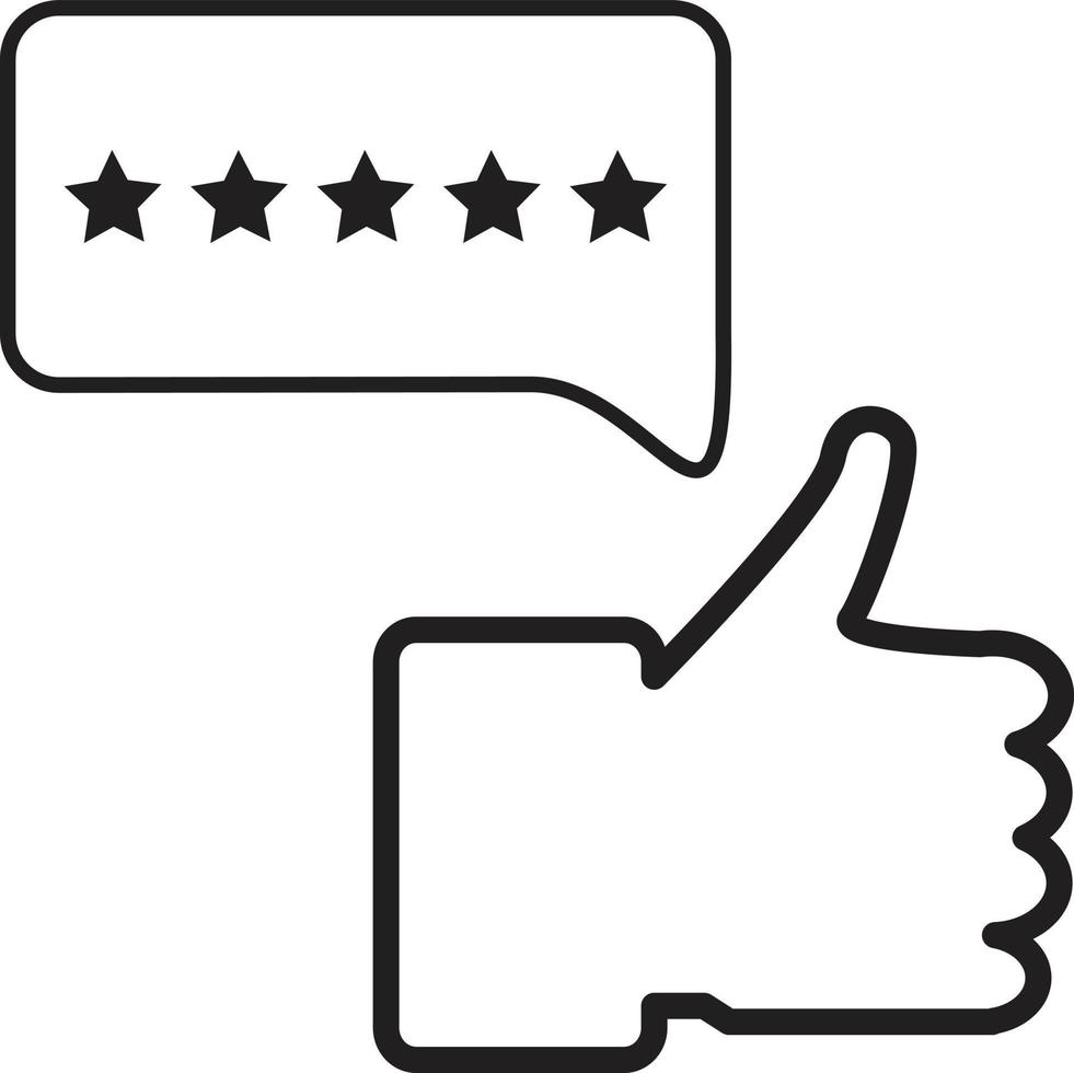 feedback icon on white background. flat style. five star rating icon for your web site design, logo, app, UI. customer feedback symbol. star rating sign. vector