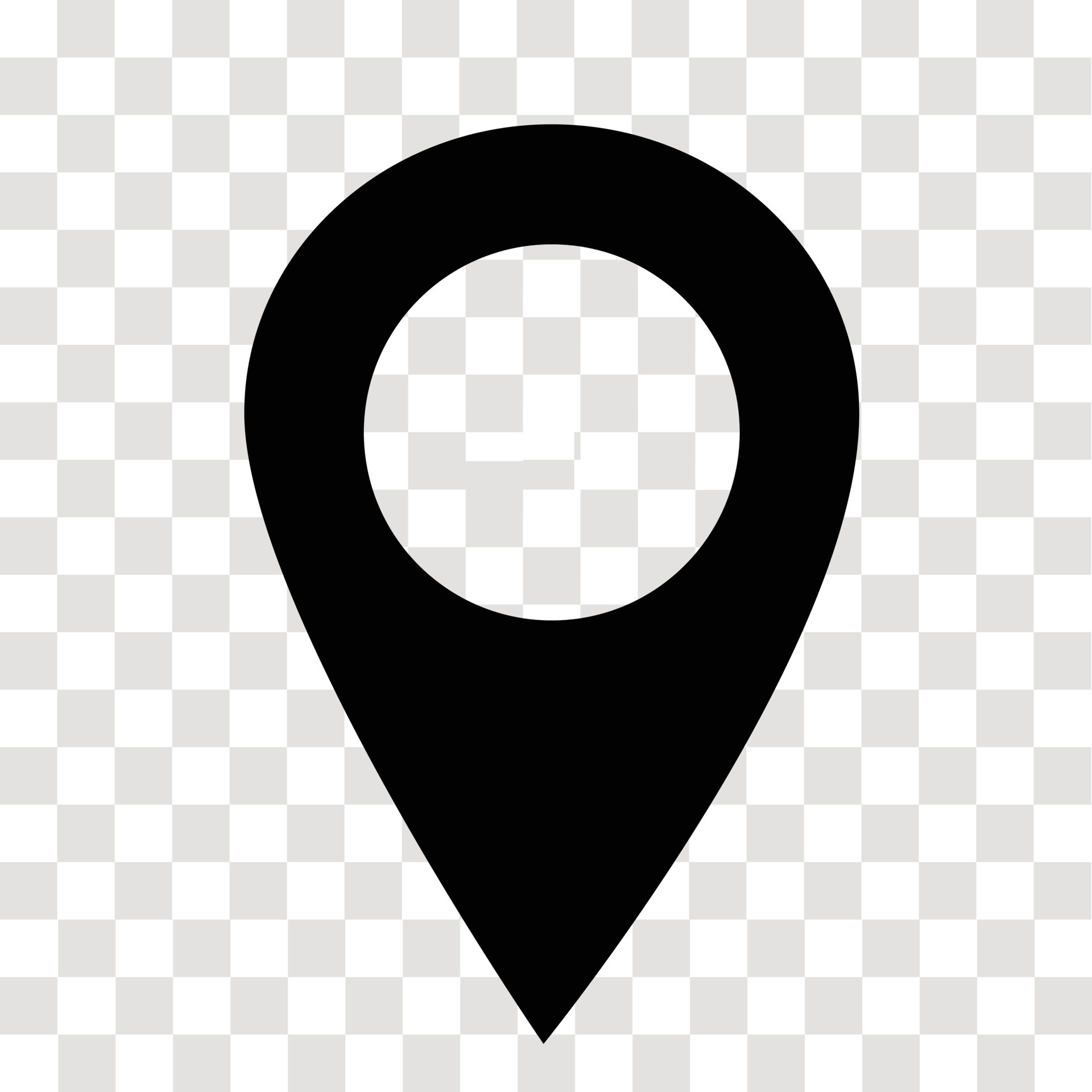 location pin icon on transparent. map marker sign. flat style. map ...