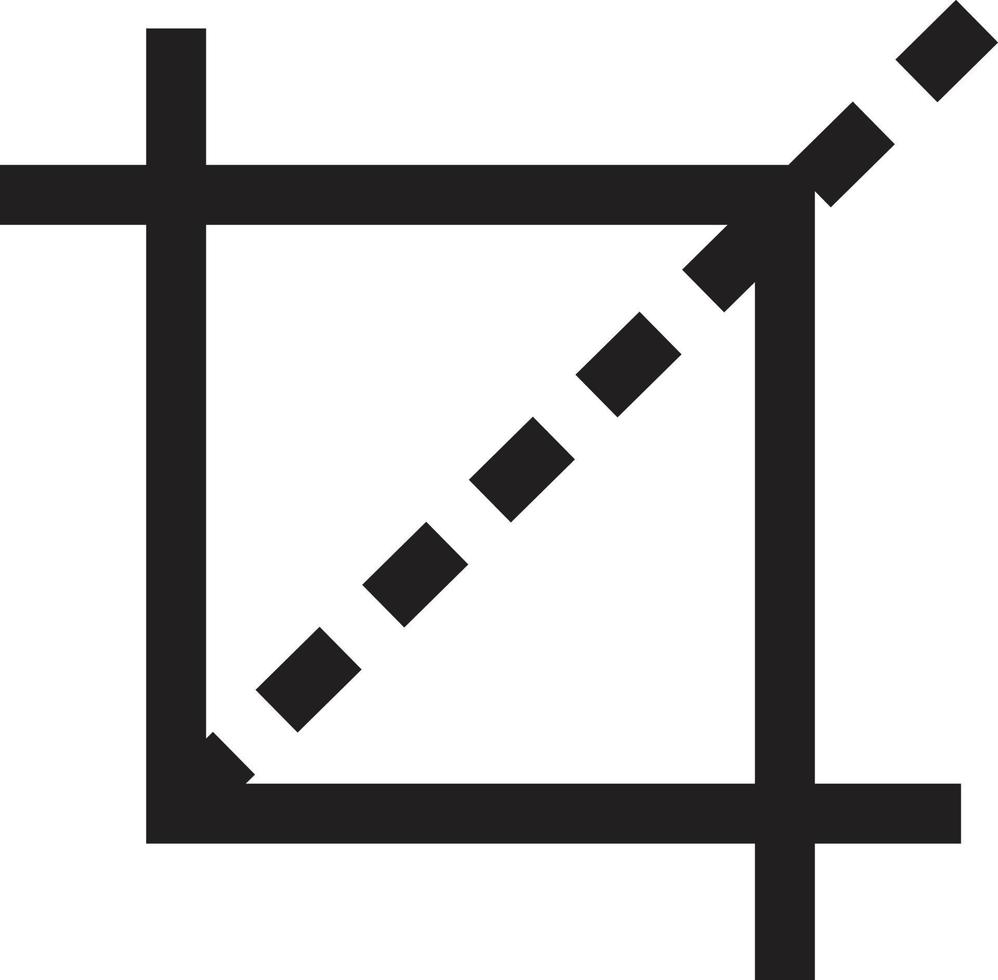 crop tool icon. crop symbol. vector