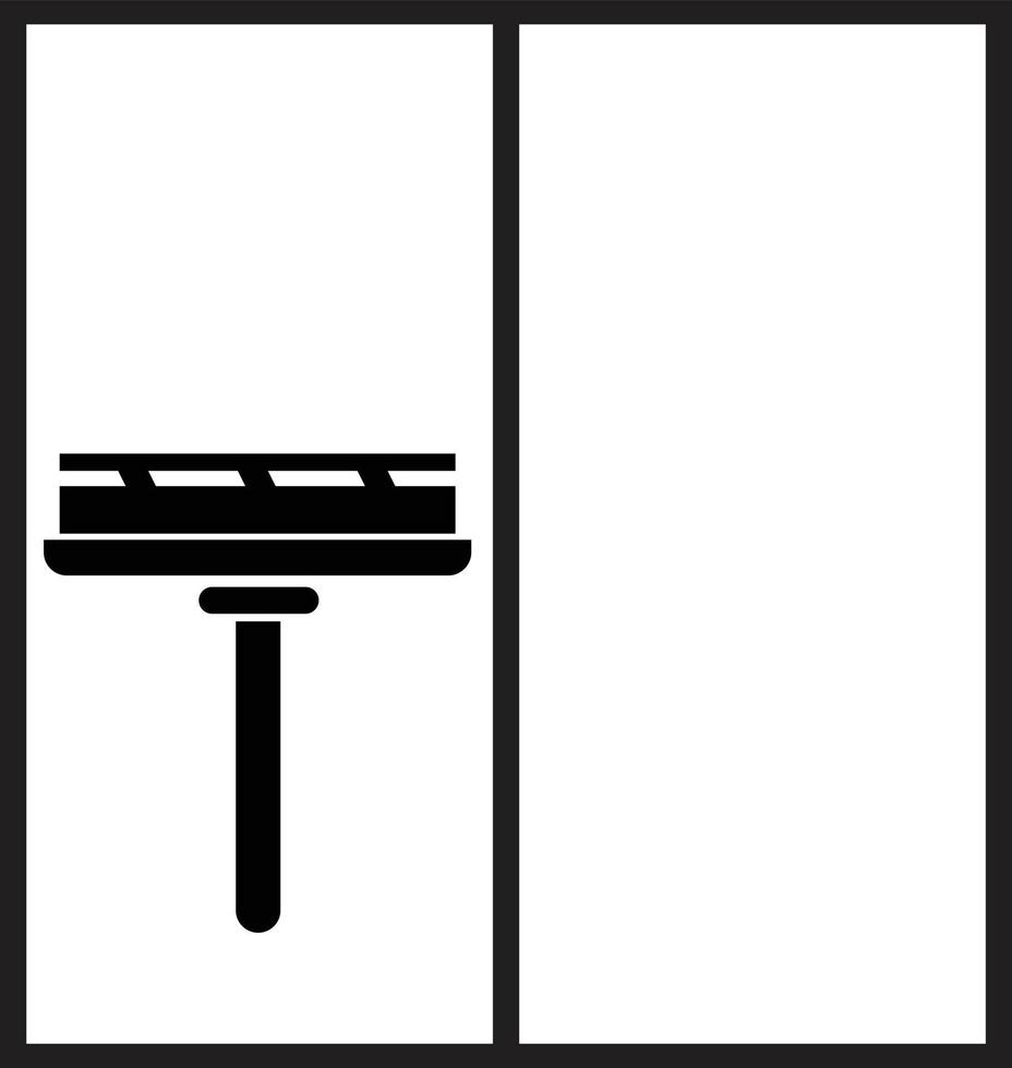 cleaning service with of rubber cleaner for windows. wiper symbol. flat style. vector
