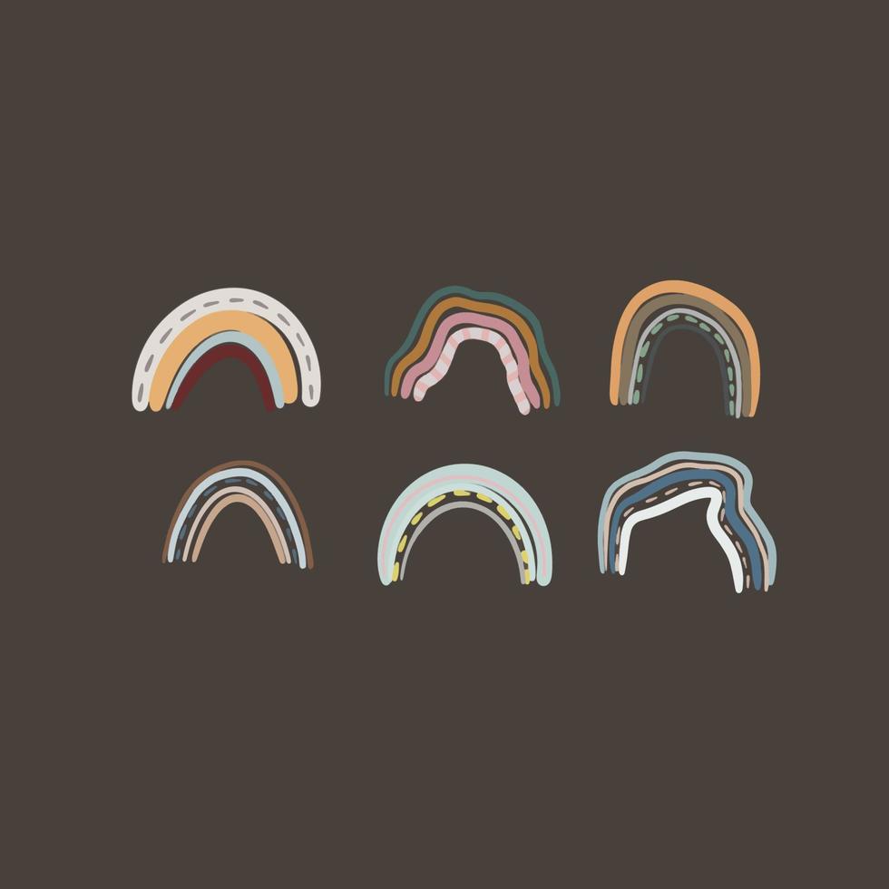 Rainbows colours set vector