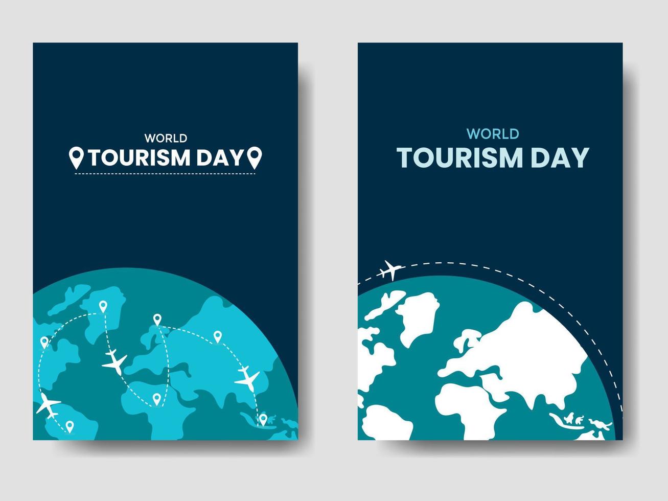 World Tourism Day Bundle Simple Template vector