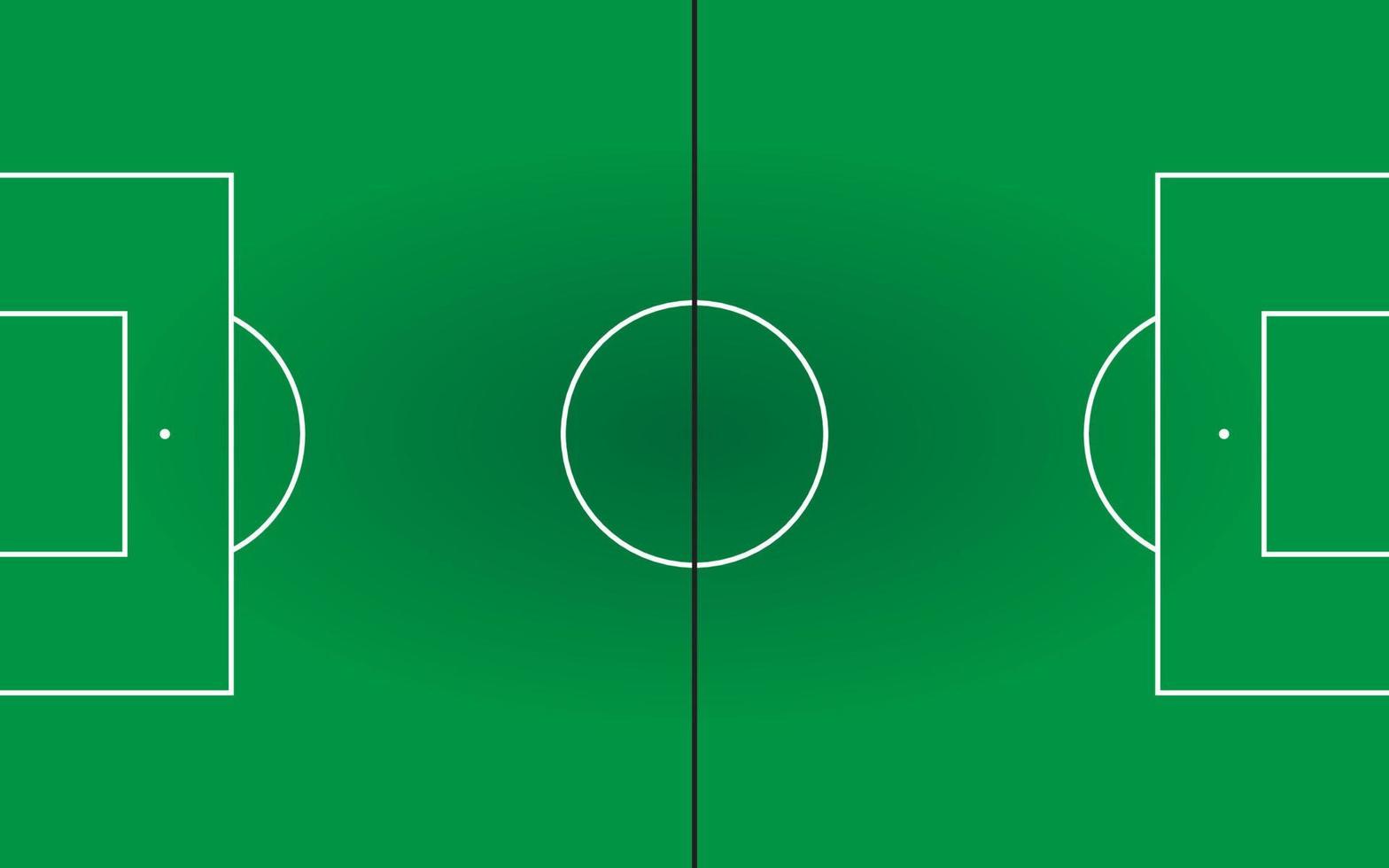 vector de campo de fútbol con líneas blancas y campo verde