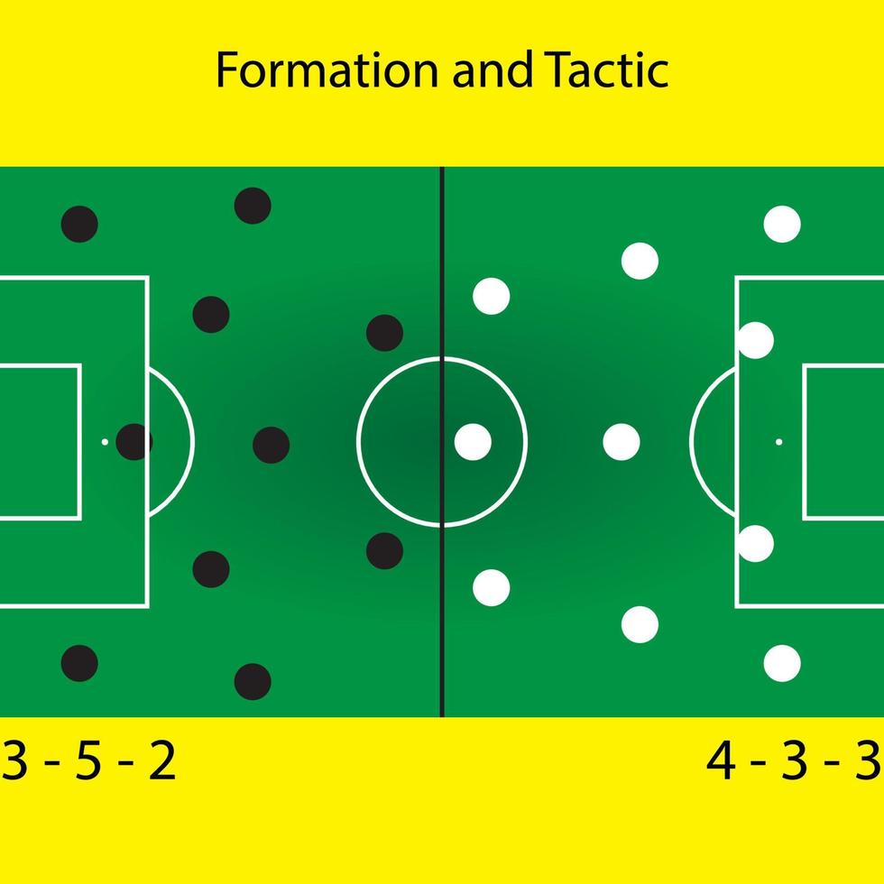 football strategy and tactics vector