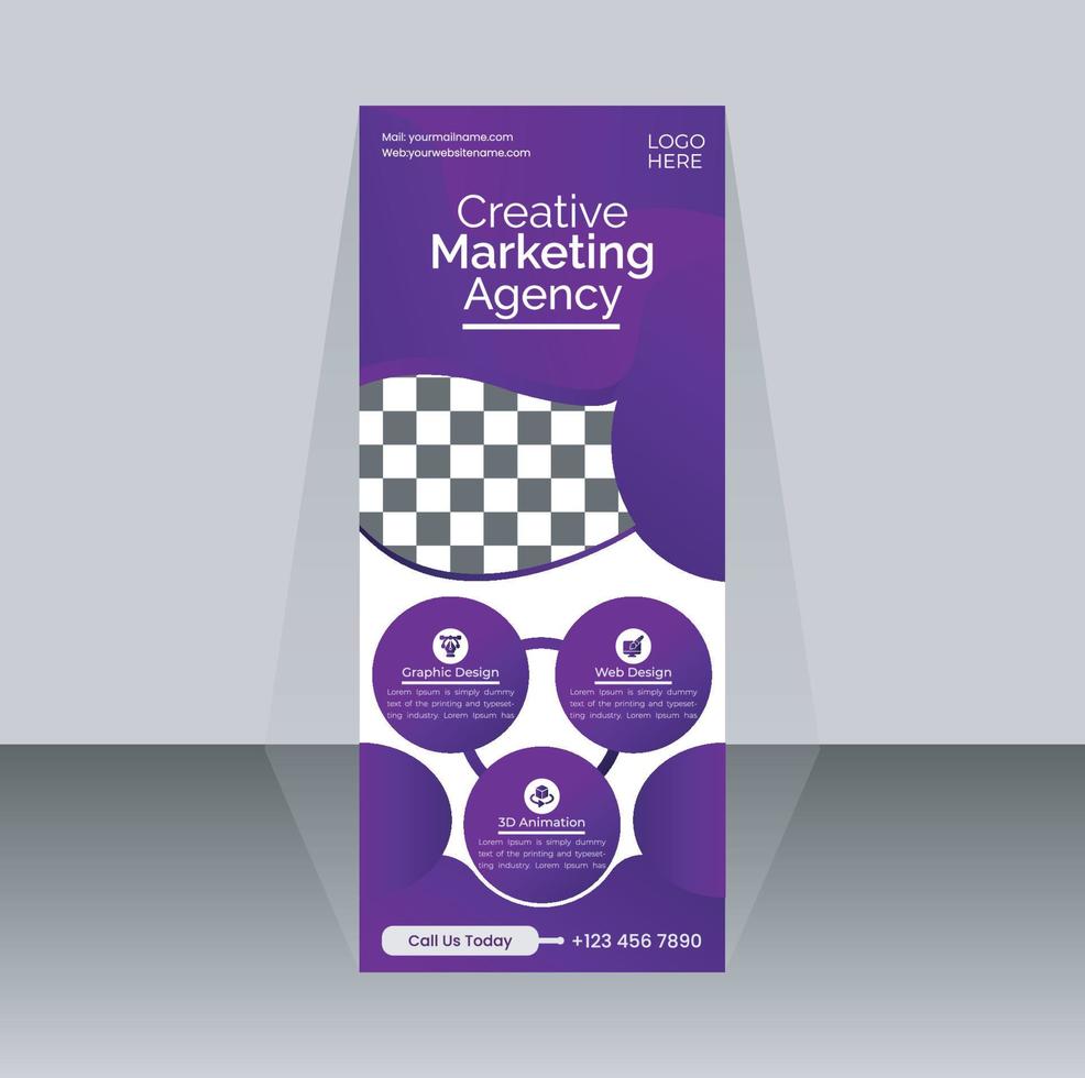 Creative Business Roll Up Banner Template vector