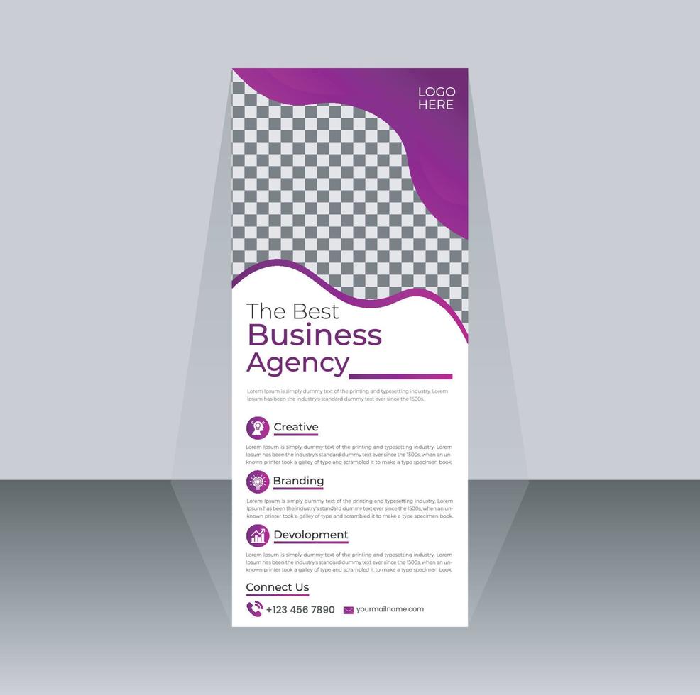 Modern and Professional Roll Up Banner Design Template vector
