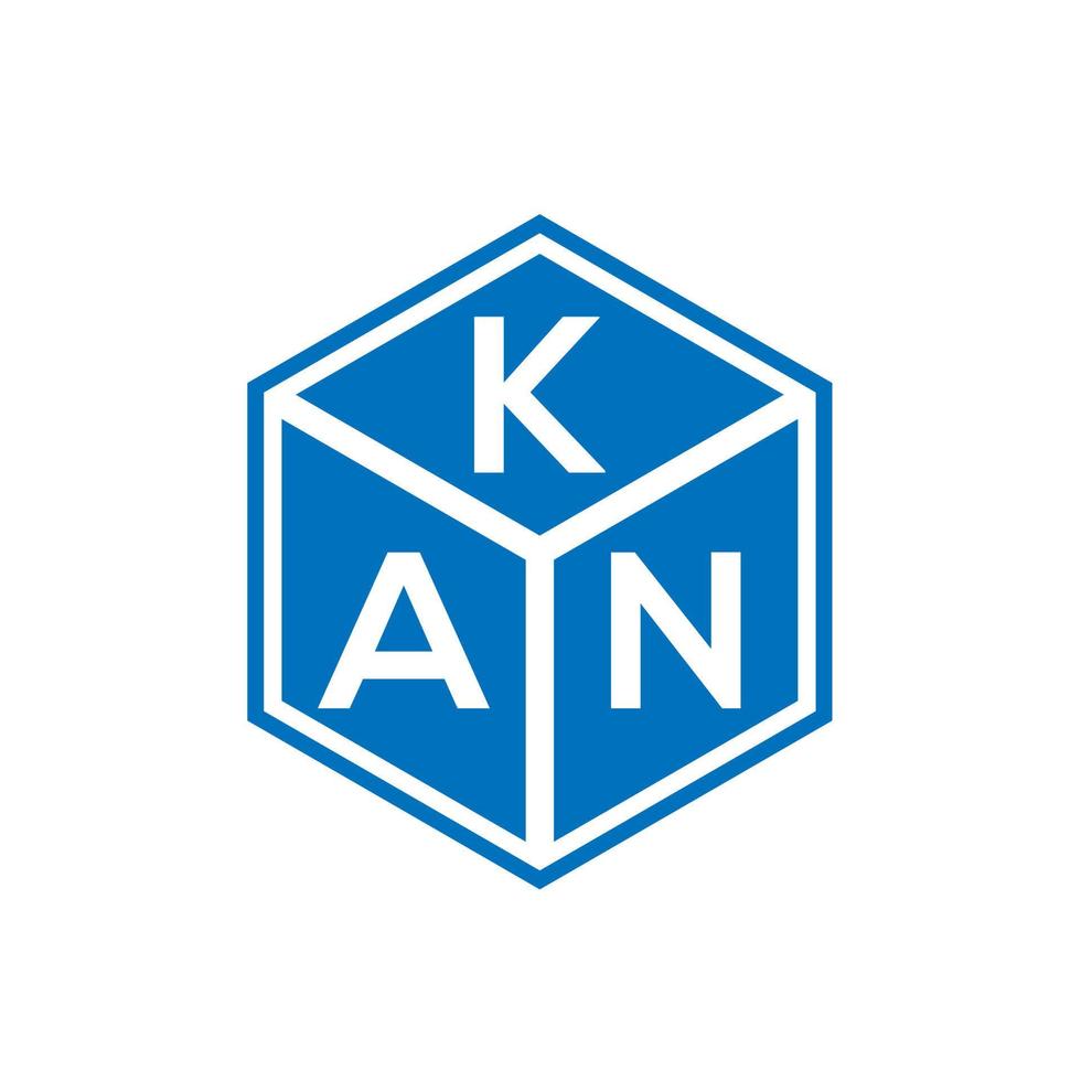 KAN letter logo design on black background. KAN creative initials letter logo concept. KAN letter design. vector
