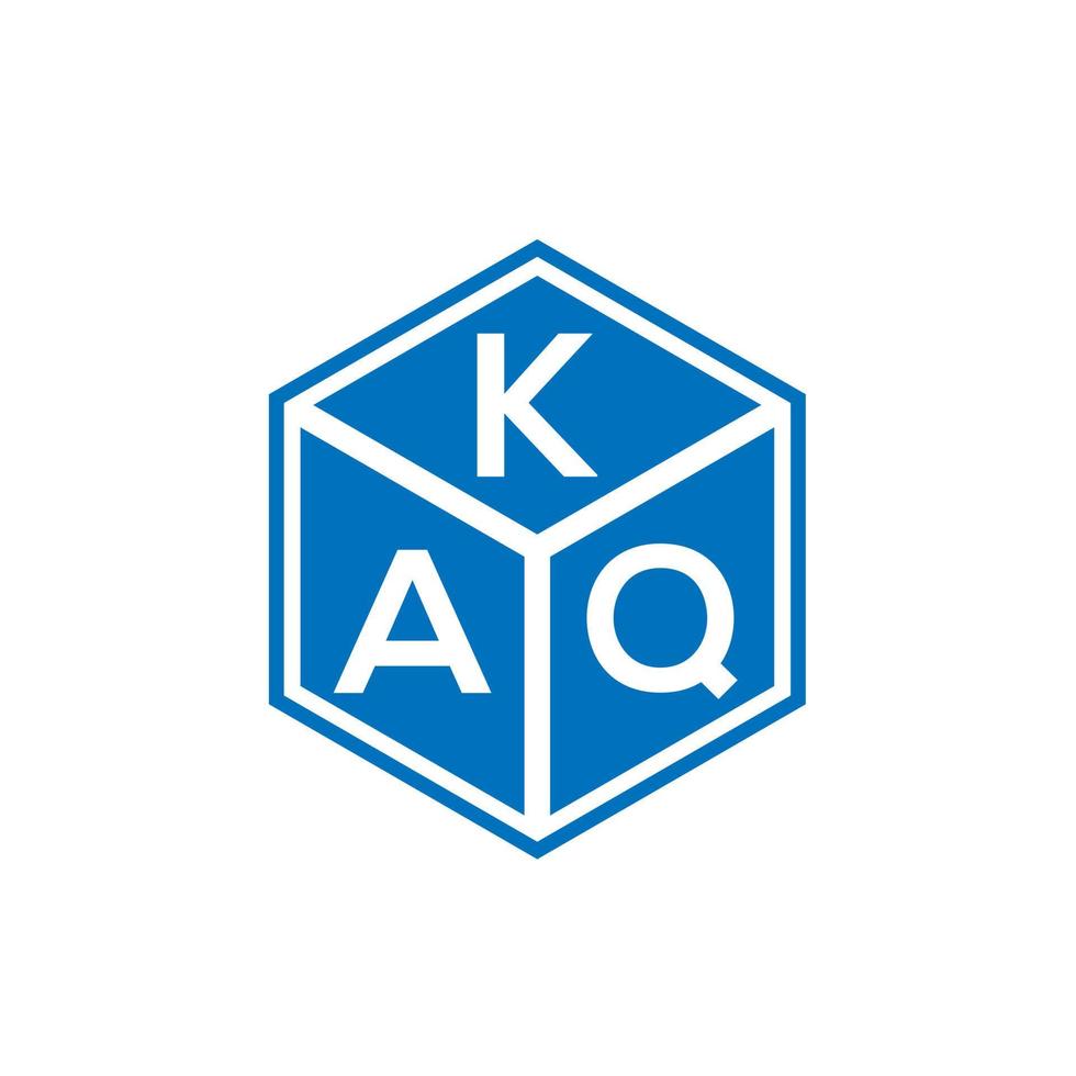 KAQ letter logo design on black background. KAQ creative initials letter logo concept. KAQ letter design. vector